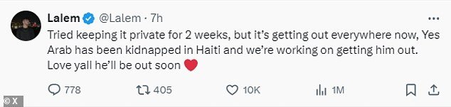 1711708388 3 YouTube star YourFellowArab allegedly kidnapped in Haiti for 600000 ransom