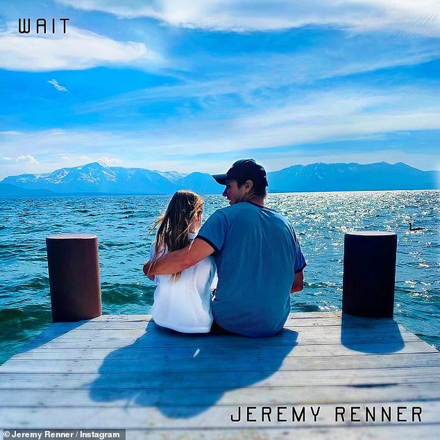 The album cover features the Academy Award-nominated star with his daughter Ava, 10, sitting on a dock overlooking a lake with mountains and cloudy skies framing the photo.