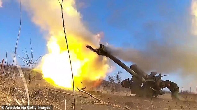 Crews of artillery and attack FPV drones of the 13th BARS detachment of the Southern Group of Armed Forces of Russia attack the positions of the Ukrainian Armed Forces on March 29, 2024