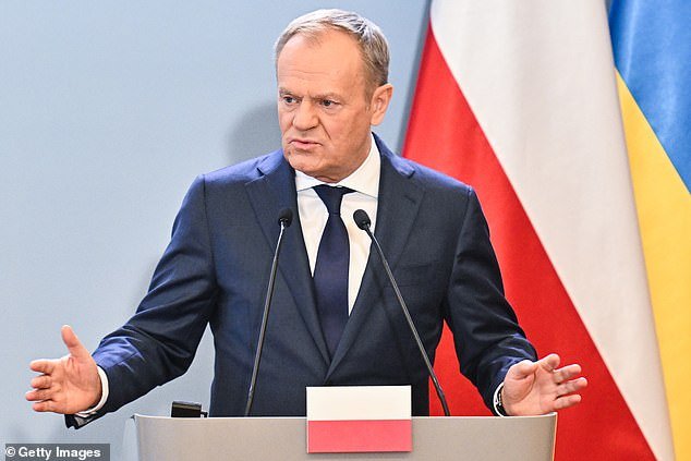 Polish Prime Minister Donald Tusk said: 'I don't want to scare anyone, but war is no longer a concept of the past.  It's real and it started over two years ago.  We are living in the most critical moment since the end of World War II.