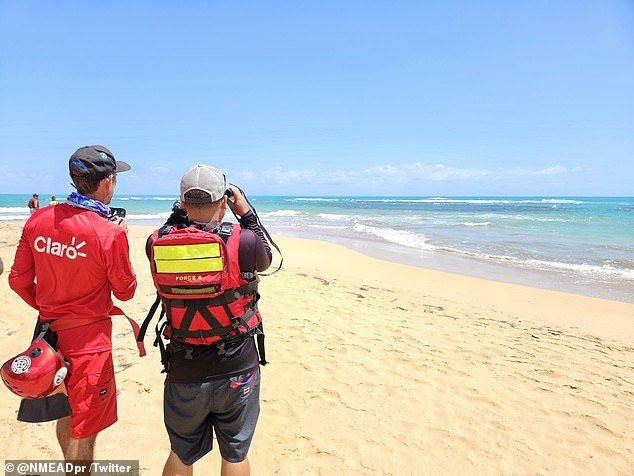 Video shows rescuers in helicopters and on jet skis frantically searching the area where the Marine was last seen