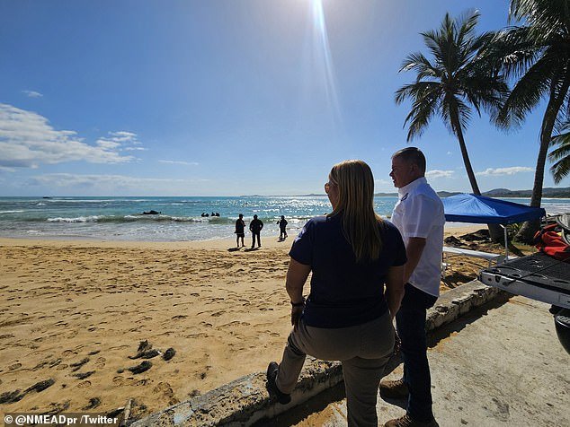 It comes after officials in Puerto Rico warned that currents are currently particularly strong, with waves reaching up to 3.5 meters in height.