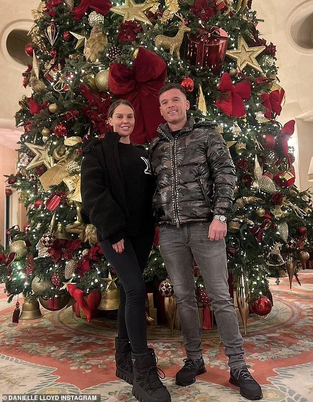 The model's home was burglarized last October while she was at a Halloween party with her husband Michael O'Neill and her five children (Danielle and Michael pictured in December)