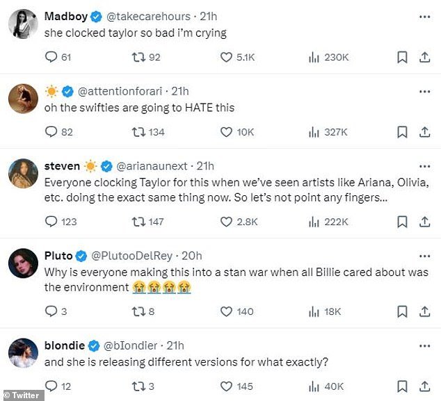 Fans speculated about a possible Taylor diss on X