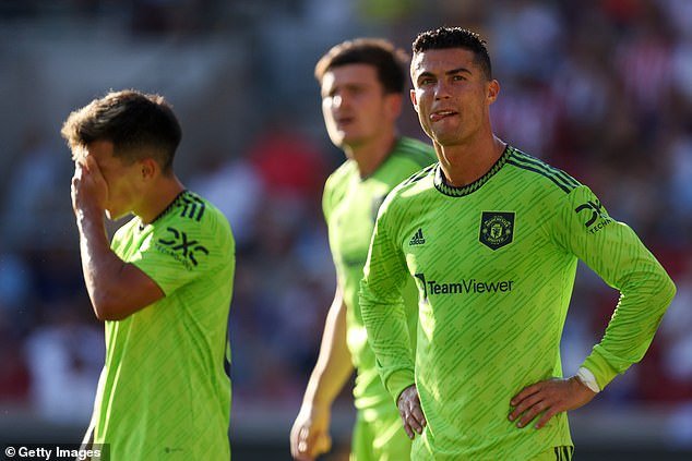 Cristiano Ronaldo (right) led the attack and Man United's return this Saturday was a stark change