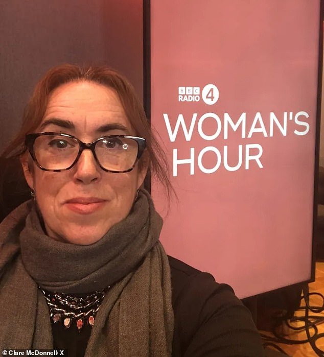 Katie appeared on Clare's Woman's Hour show on Friday (pictured by presenter Clare)