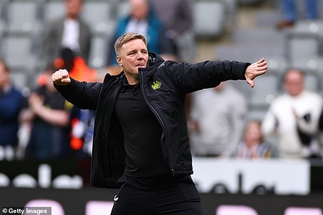 Newcastle boss Eddie Howe made his tactical changes and celebrated emphatically at full-time