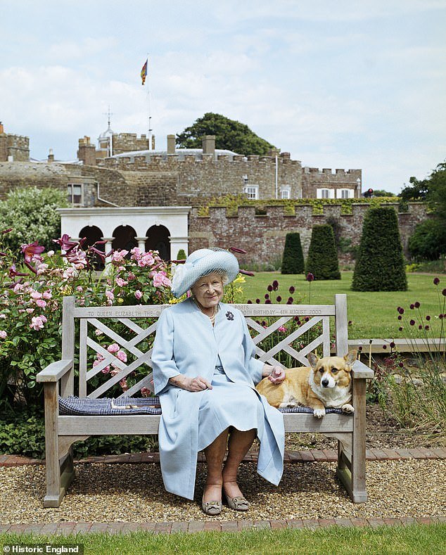 The Queen Mother at Walmer Castle, where she lived (for a few days each year) in a three-bedroom flat