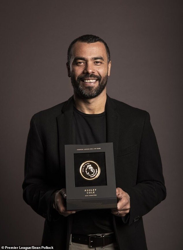 Legendary full-back Ashley Cole has been inducted into the Premier League Hall of Fame