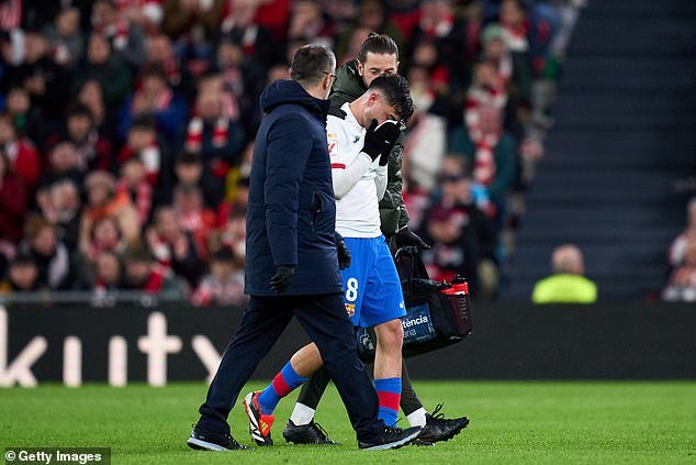 Pedri was in tears after being forced off with an injury against Athletic Bilbao on Sunday