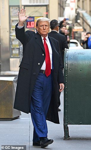 Former President Donald Trump in New York City on March 25