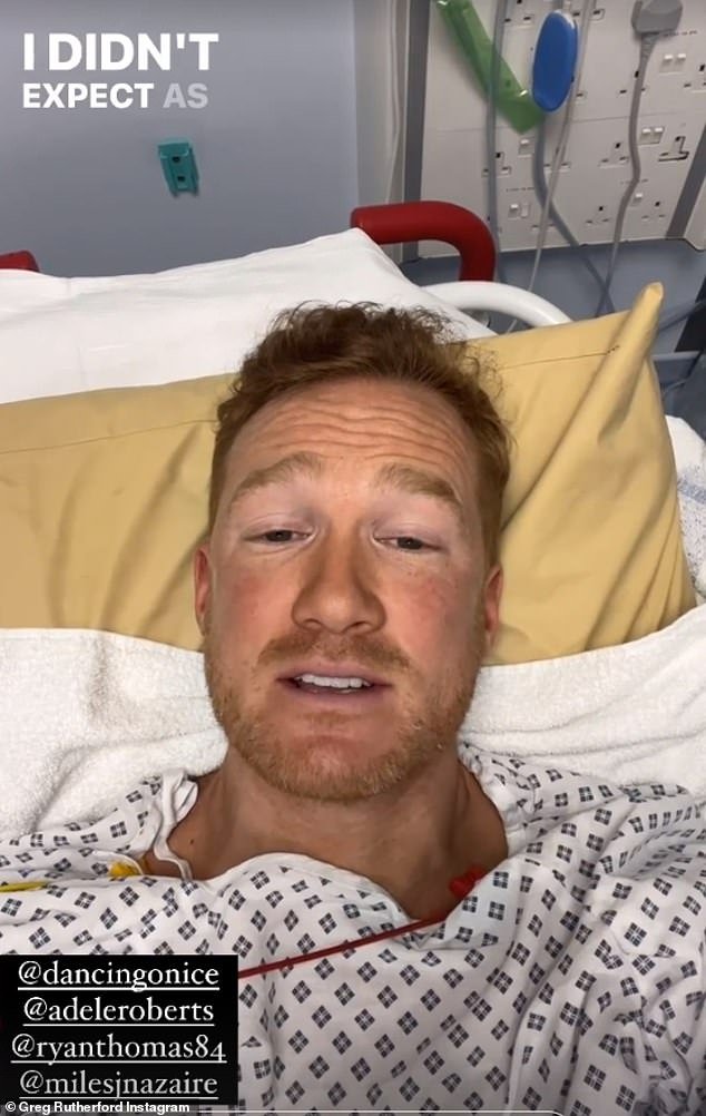 Greg updated fans on his injury and contacted fans from the hospital as he took to his Instagram Story to wish his fellow contestants the best of luck ahead of the live show