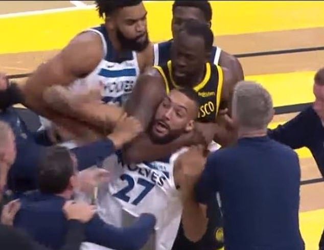 Previously, Green was sent off and suspended for five games because of this stranglehold on Rudy Gobert