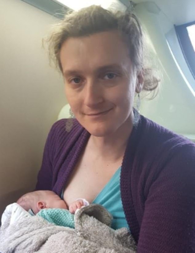Mika Minio-Paluello, a trans woman from Britain, sparked the international debate on gender and motherhood last year after uploading this photo of herself breastfeeding.  She was not involved in the new investigation