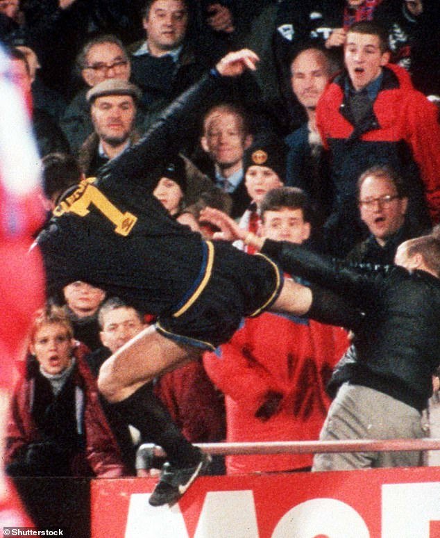 Cantona delivered the kick that made headlines around the world during United's away match against Crystal Palace in January 1995