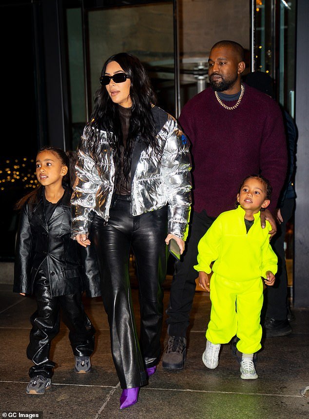Kanye, 46, is already dad to North, 10, Saint, eight, Chicago, six, and Psalm, four, who he shares with ex-wife Kim Kardashians, 43 (all pictured in 2019)