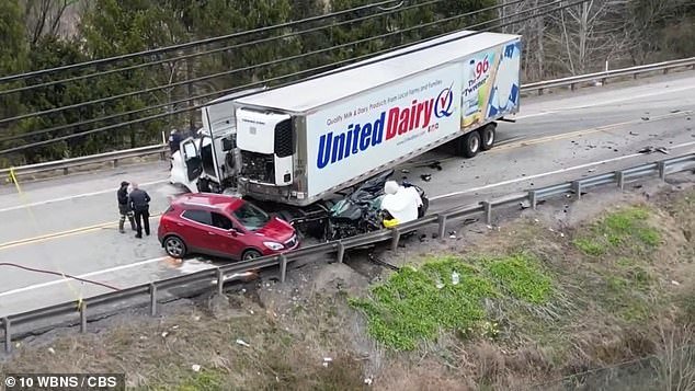 According to the corner office, Nibert was the driver of a black Honda Accord that crossed the double yellow line eastbound and struck the tractor trailer head-on.