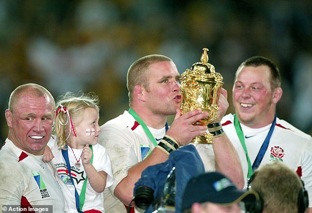 Former England captain Phil Vickery (centre) has filed to declare himself bankrupt