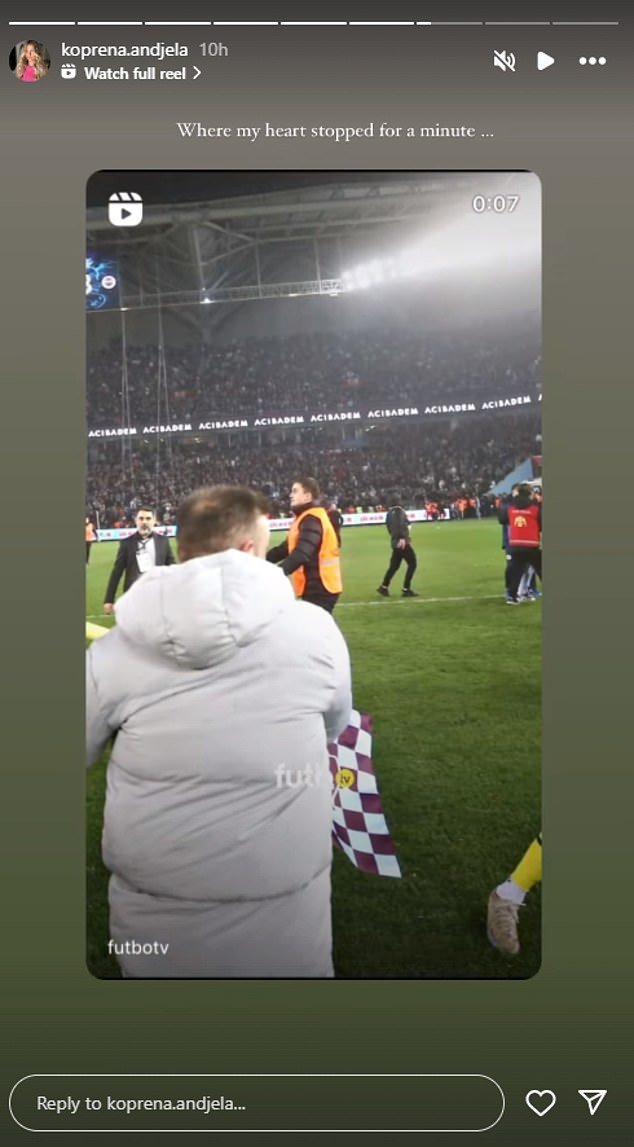 Girlfriend of Fenerbahce player attacked with a CORNER FLAG by