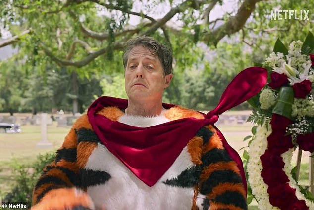 Hugh Grant makes his first appearance as Frosties mascot Tony the Tiger in the trailer for Jerry Seinfeld's new pop-tart origin story comedy film, released Thursday