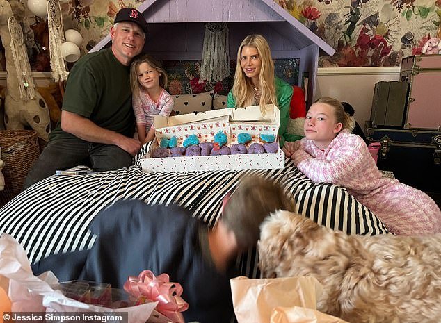 Jessica and Eric married in 2014 and have three children: daughters Maxwell Drew, 11, and Birdie Mae, 5, as well as son Ace Knute, 10