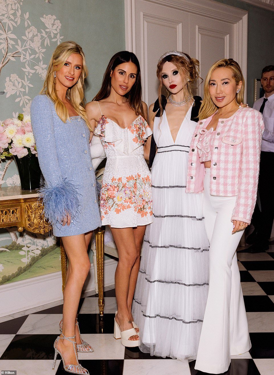 Nicky was seen on the far left with Stacey Bendet (in the headband), a fashion designer, founder, CEO and creative director of Alice + Olivia, a contemporary clothing company based in New York City.  Also featured were Sarah Howard and U Beauty founder Tina Craig