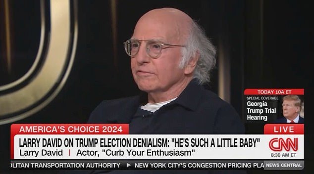 Curb Your Enthusiam's Larry David said in an interview with CNN that former President Donald Trump called him a 