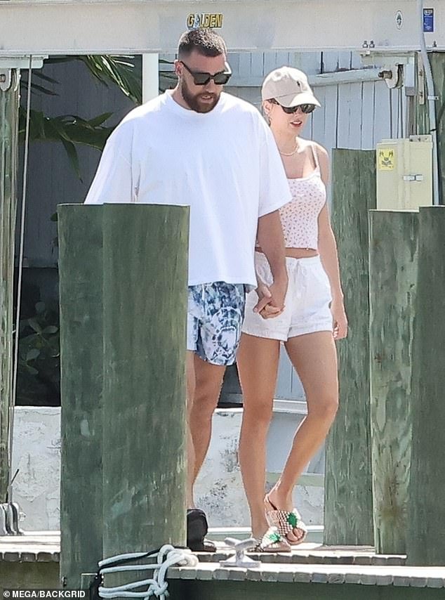 Taylor Swift recently looked loved up with boyfriend Travis Kelce in the Bahamas as the pair sweetly held hands during a scenic walk