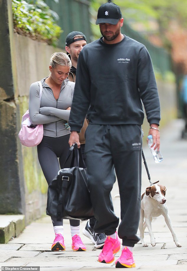 Love Island: All Stars winners Molly Smith, 29, and Tom Clare, 24, hit a gym in Manchester in matching pink trainers a day after his affair with Made In Chelsea's Ruby Adler was revealed