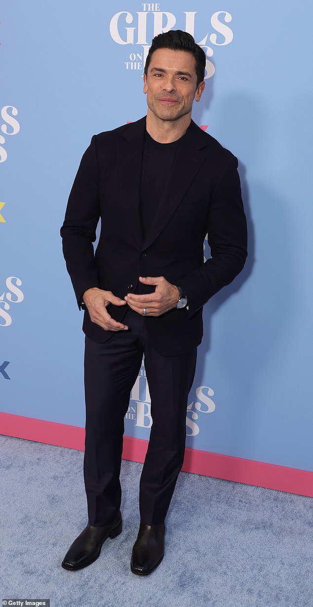 Mark Consuelos, 52, was asked about his secret to long-lasting love at the New York premiere of new political drama series The Girls On The Bus, out on Max March 14;  seen on March 12 in NYC