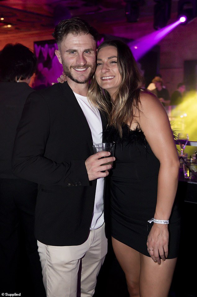 Married At First Sight groom Ash Galati (left) tries to make up for lost time after teaming up with Madeleine Maxwell on the dating experiment.  The reality star was spotted making love with a mystery woman at the Grand Prix afterparty in Melbourne on Sunday