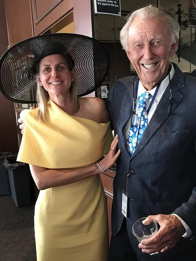 John Singleton, 82, (right) has announced he has split from his new wife Sarah Warry, 44, (left), just three months after tying the knot