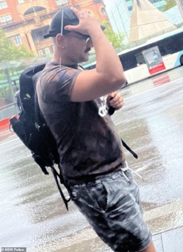 At the time of the incident he was wearing a leaf print shirt with a white logo on the front, gray shorts, white shoes, a black hat and a black backpack.