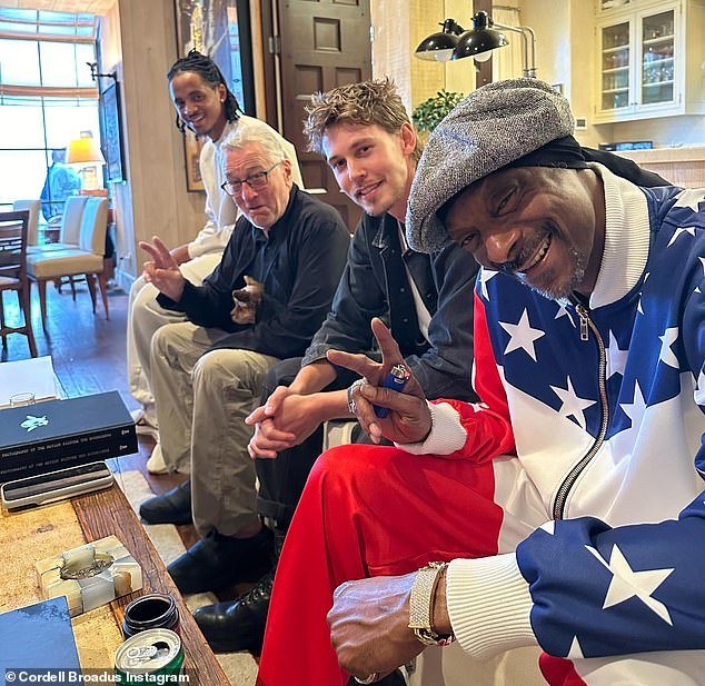 Robert De Niro, 80, Snoop Dogg, 52, and Austin Butler, 32, broke bread at a private home in the tony coastal city of Los Angeles on Friday
