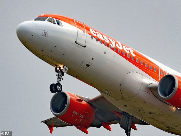 Passengers on the easyJet flight from France to Bournemouth, Dorset were treated to a hilarious introduction from an invisible crew member called Andy on Monday (file image of easyJet aircraft)