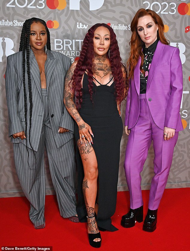 Original Sugababes trio (L-R) Kiesha Buchanan, Mutya Buena and Siobhan Donaghy are said to have been left furious as former members plan a rival tour (pictured at the MOBO Awards in February)