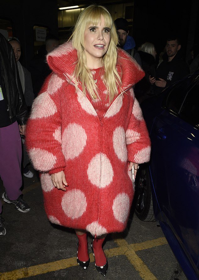 Paloma Faith unintentionally looked like a mushroom in a bizarre oversized coat on Friday evening after performing at the Comic Relief Red Nose Day special Manchester