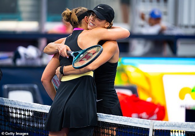 Aryna Sabalenka and Paula Badosa shared a heartwarming hug after their Miami Open match