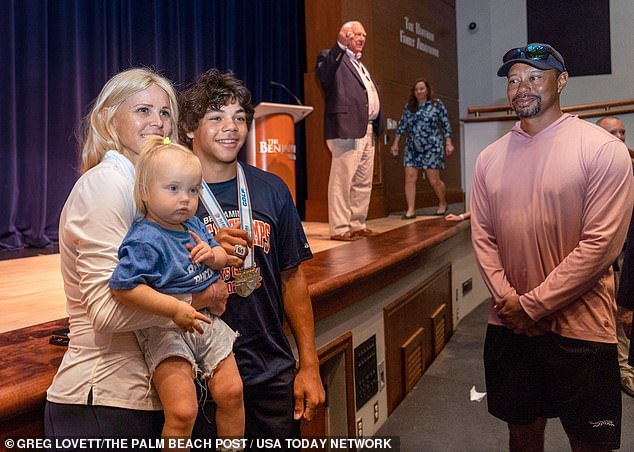 Tiger Woods came face to face with ex-wife Elin Nordegren this week when the divorced couple attended their son Charlie's high school state golf championship ceremony.