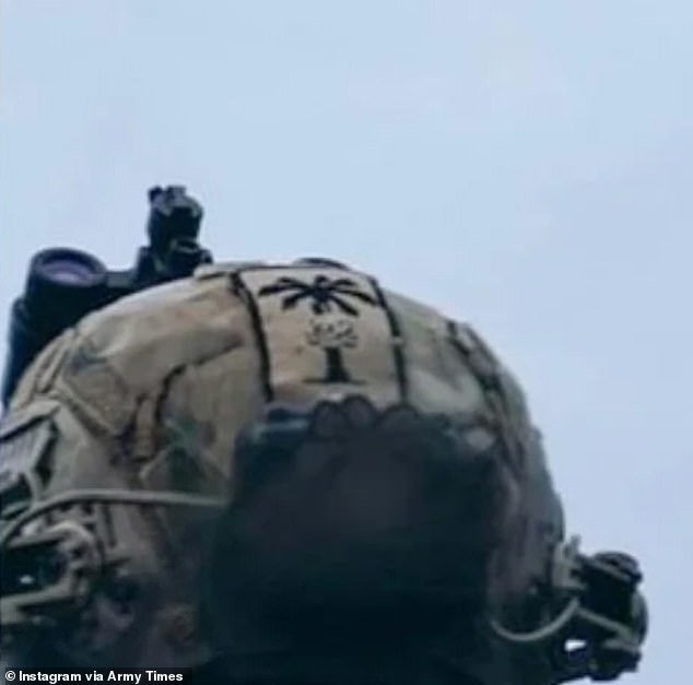The US military has launched an urgent investigation after an Alabama-based special forces soldier was seen wearing a 'Nazi-inspired' badge on his helmet
