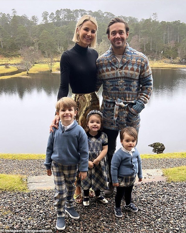 Spencer shared possible plans for a fourth baby with his wife, alongside son Theodore, five, daughter Gigi, three, and son Otto, 19 months (all pictured in December 2023)