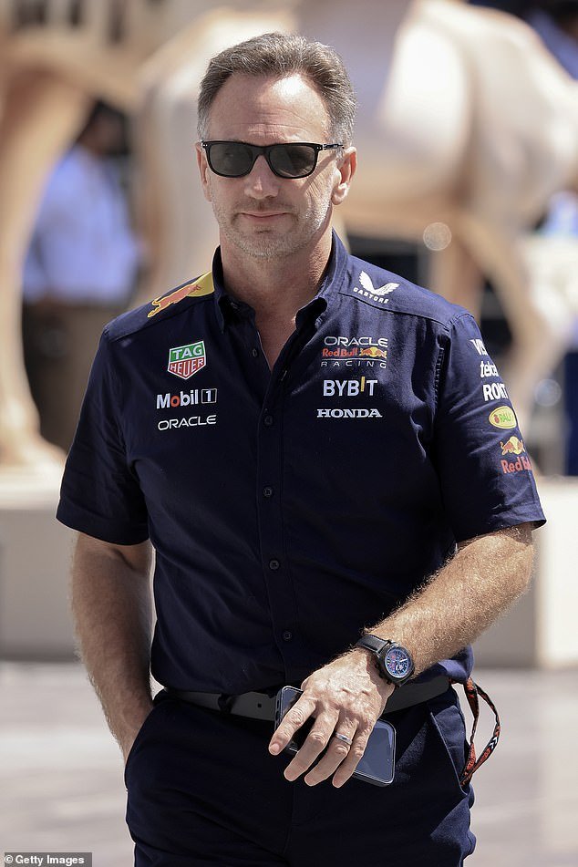 Christian Horner's accuser has said she feels 'let down' by the F1 team's decision to acquit him.  Pictured: Horner at the Grand Pix of Saudi Arabia on March 7