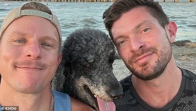 Justin Raiford (right) saw Jared Hill (left) in the water after the wave crashed down, pushed him into the sand and shattered three vertebrae in his neck