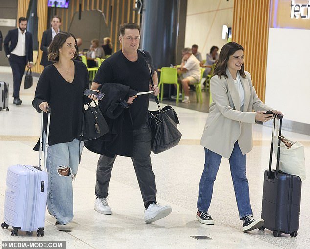 Today's Brooke Boney, Karl Stefanovic and Sarah Abo were spotted at Sydney Airport on Thursday