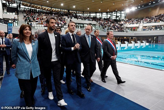 President Emmanuel Macron was present and watched the opening ceremony