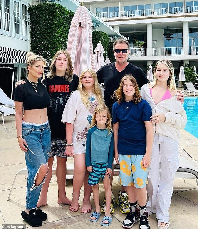 Spelling and McDermott share five children: Liam, 17, Stella, 15, Hattie, 12, Finn, 11, and Beau, seven.  McDermott is also dad to son Jack, 25, who he shares with ex Mary Jo Eustace, 61