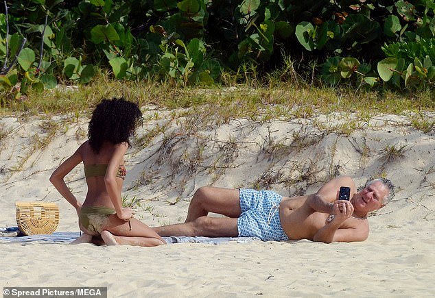 The pair aren't the only ones enjoying the white sandy beaches of St. Barts
