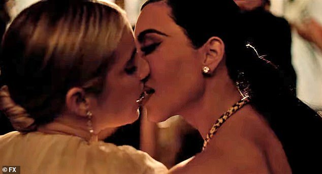 Emma, ​​featured in a trailer for the series, admitted that kissing and also being hit by Kim while filming the FX show had become like 'another day at the office'