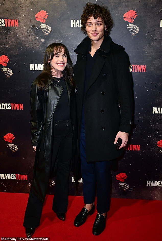 The couple made their first public appearance together in February at the Hadestown press night at the Lyric Theater in London (pictured)