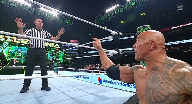WWE was forced to mute part of the WrestleMania 40 broadcast after The Rock directed his latest foul-mouthed outburst at a referee